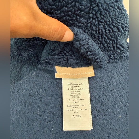 Pottery Barn Teen Size OS Blue Cozy Robe - Picture 2 of 8